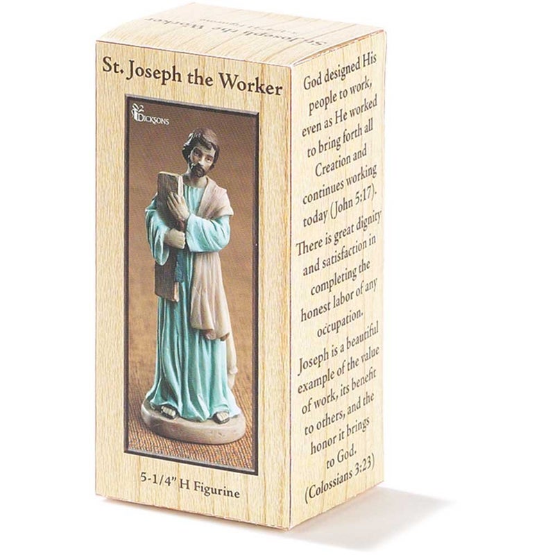 Dicksons St. Joseph The Worker 4 x 2 inch Resin Stone Table Top Figurine - Image 2